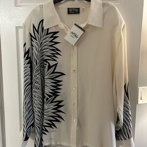 Bob Mackie Cream and Black Shirt